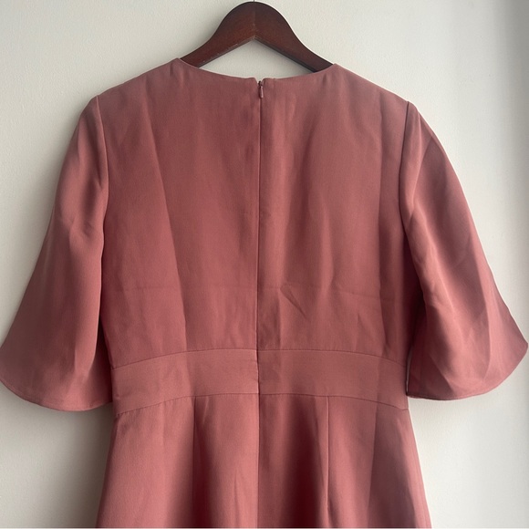 Reiss Myra - Tailored Wrap Front Dress in Pink - Picture 8 of 8